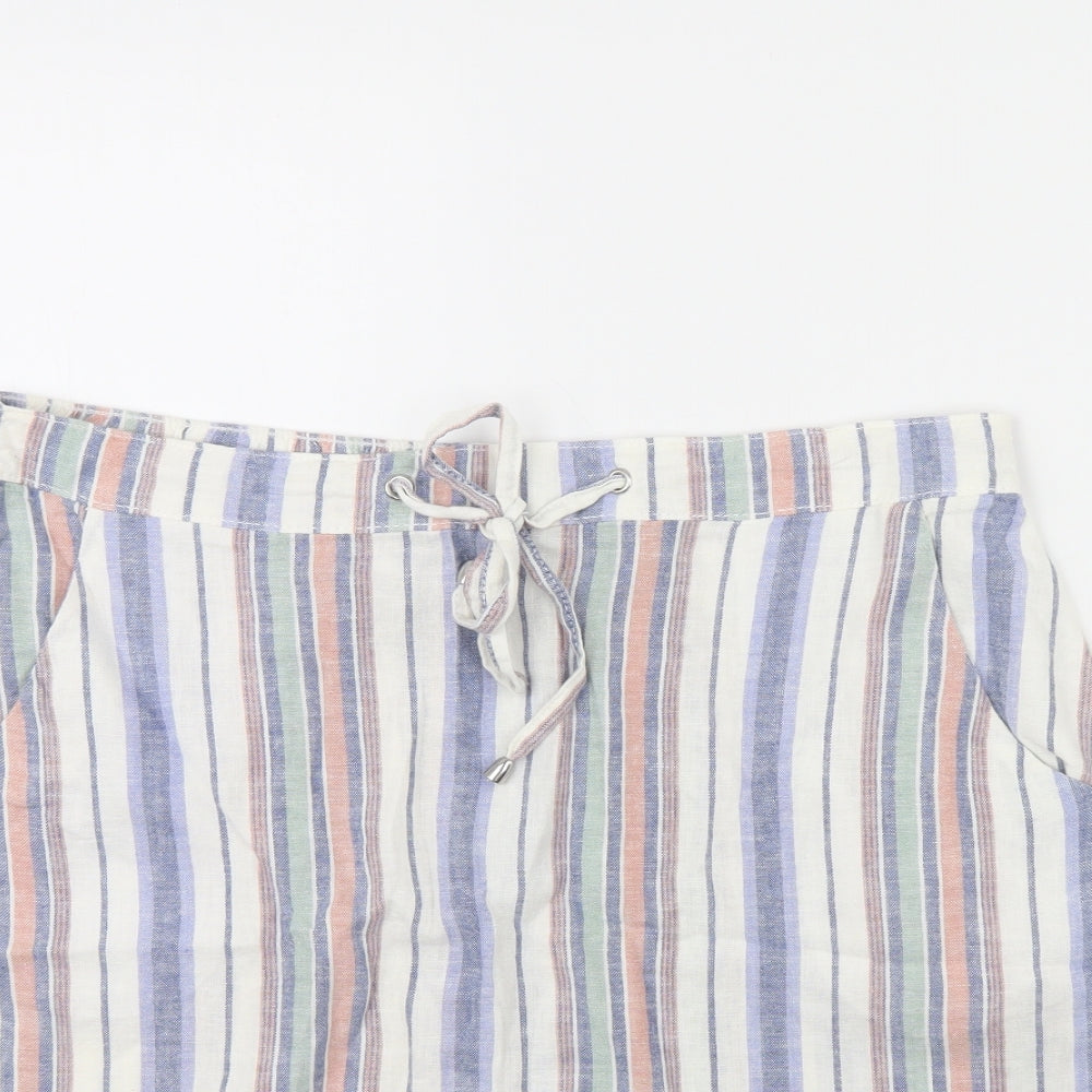 Papaya Womens Blue Striped  Mini Skirt Size 16