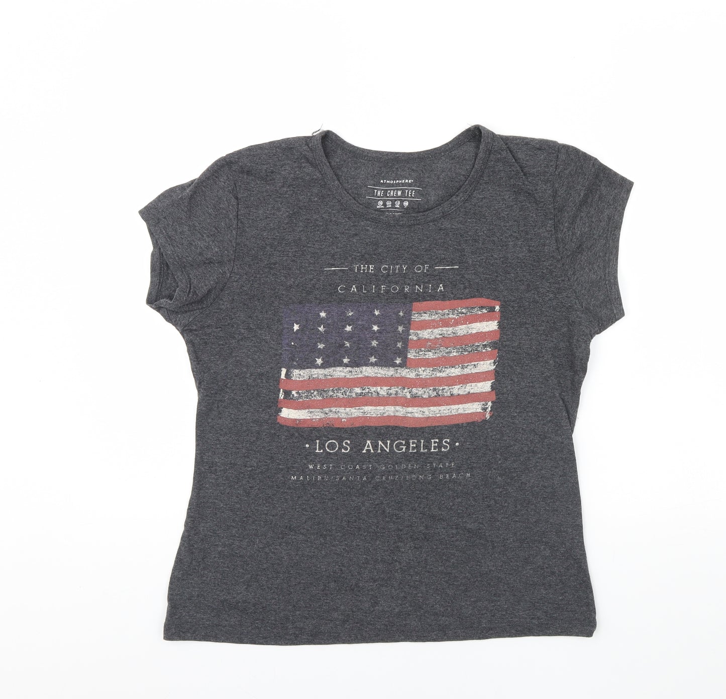 Atmosphere Womens Grey   Basic T-Shirt Size 16  - American
