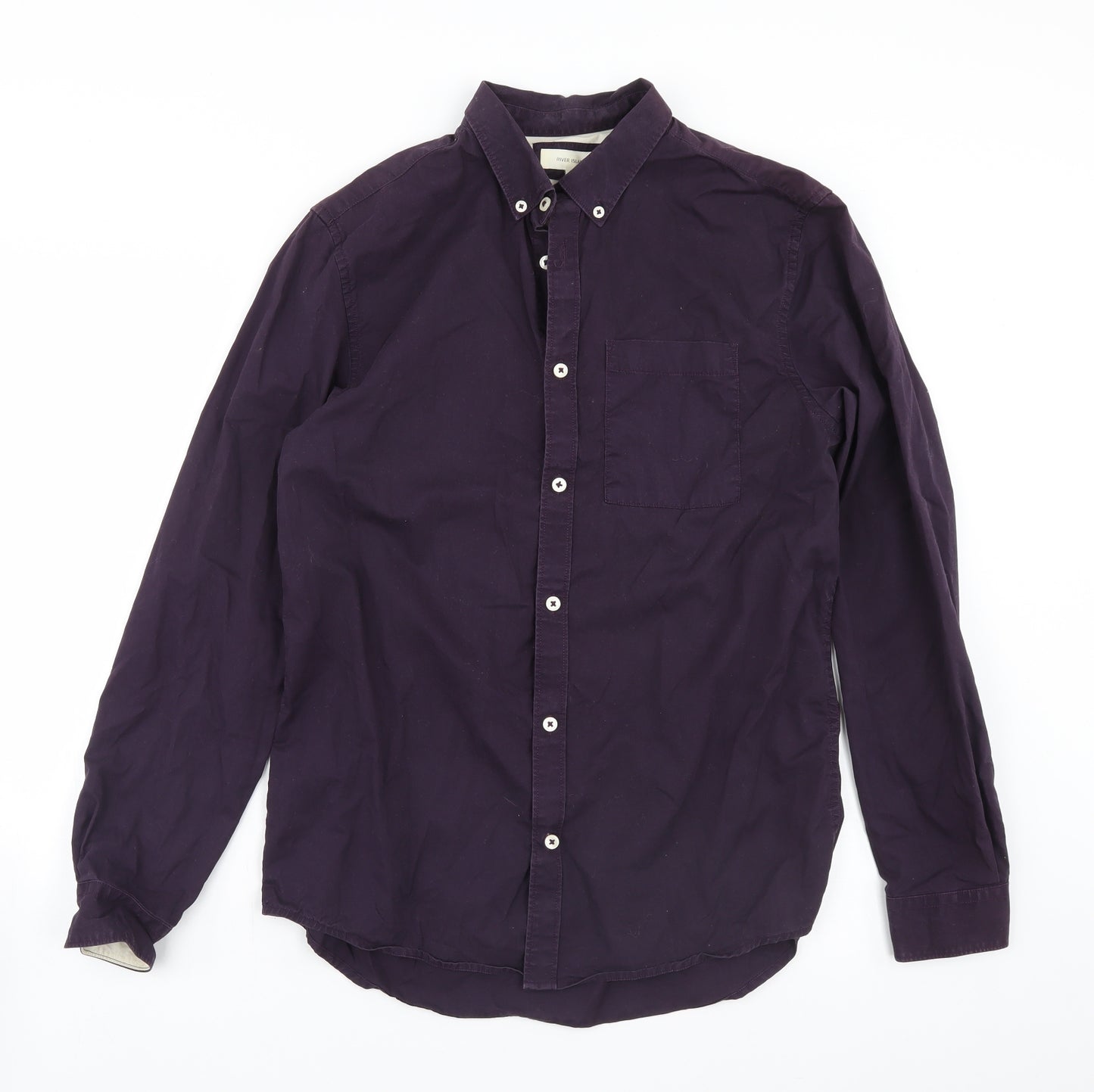 River Island Mens Purple    Dress Shirt Size M
