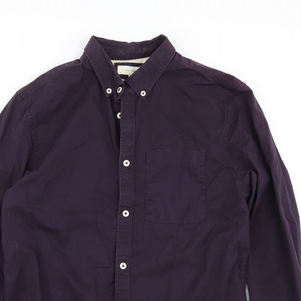 River Island Mens Purple    Dress Shirt Size M
