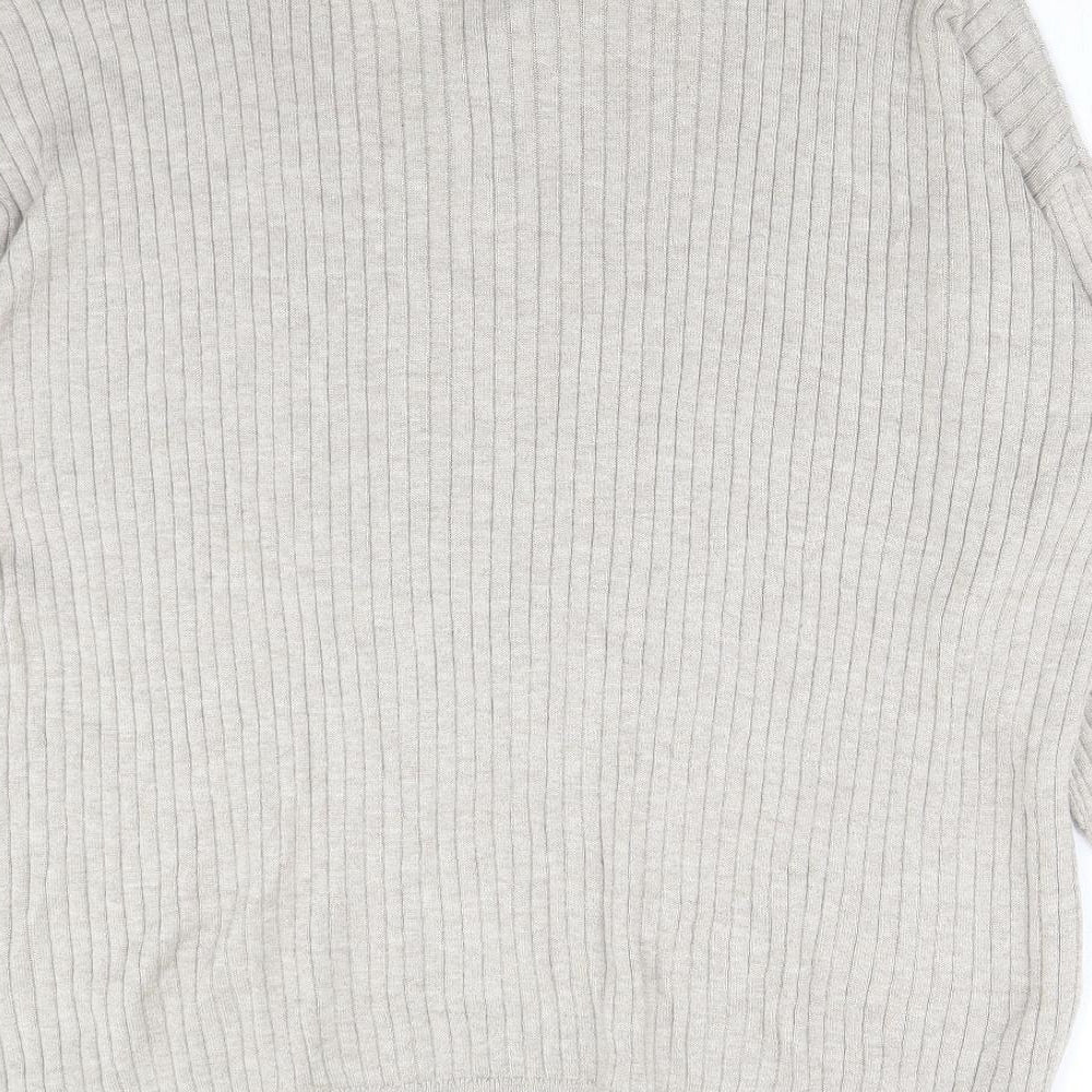 H&M Mens Beige   Henley Jumper Size M