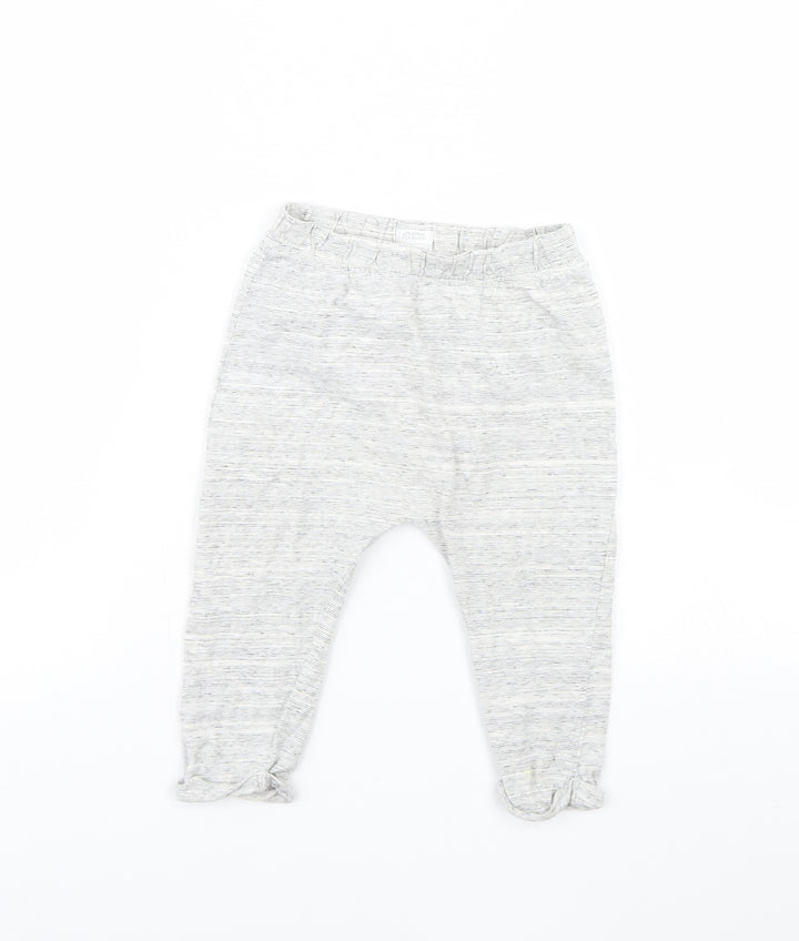 mamas & papas Girls Grey   Jogger Trousers Size 18 Months
