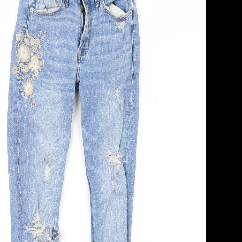 Abercrombie & Fitch Womens Blue  Denim Skinny Jeans Size 24 in L27 in