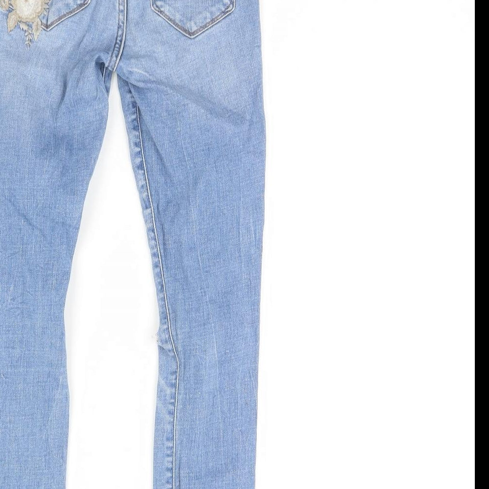Abercrombie & Fitch Womens Blue  Denim Skinny Jeans Size 24 in L27 in