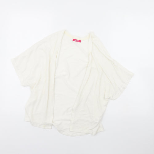 YD Girls White   Cardigan Jumper Size 9 Years