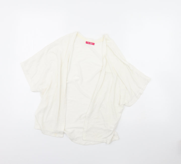 YD Girls White   Cardigan Jumper Size 9 Years