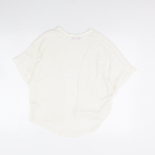 YD Girls White   Cardigan Jumper Size 9 Years
