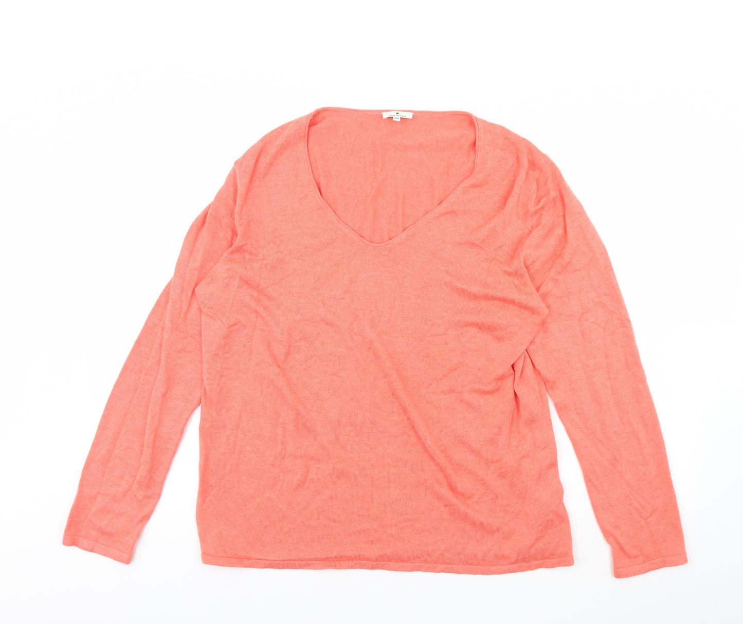 TOM TAILOR Mens Orange   Pullover Jumper Size 2XL