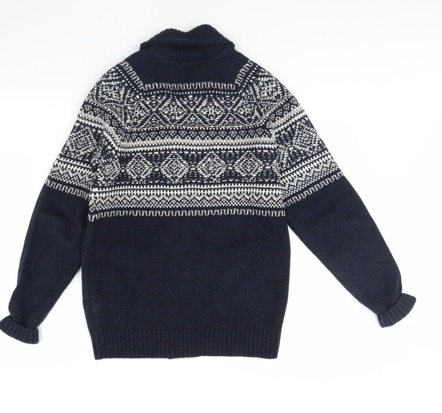 F&F Mens Blue   Cardigan Jumper Size S