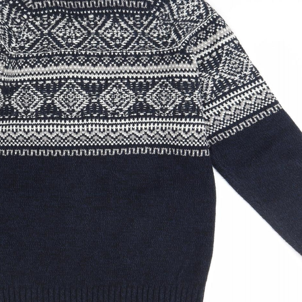 F&F Mens Blue   Cardigan Jumper Size S