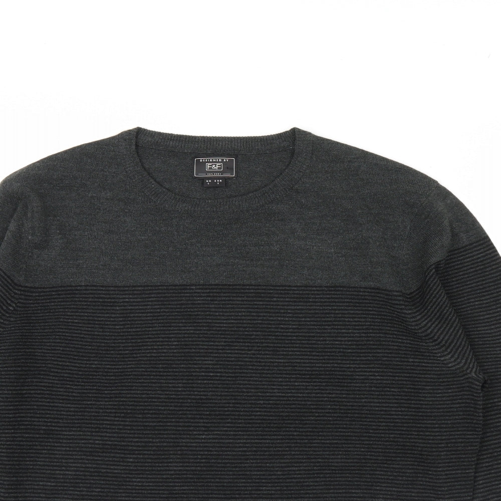 F&F Mens Black   Pullover Jumper Size L