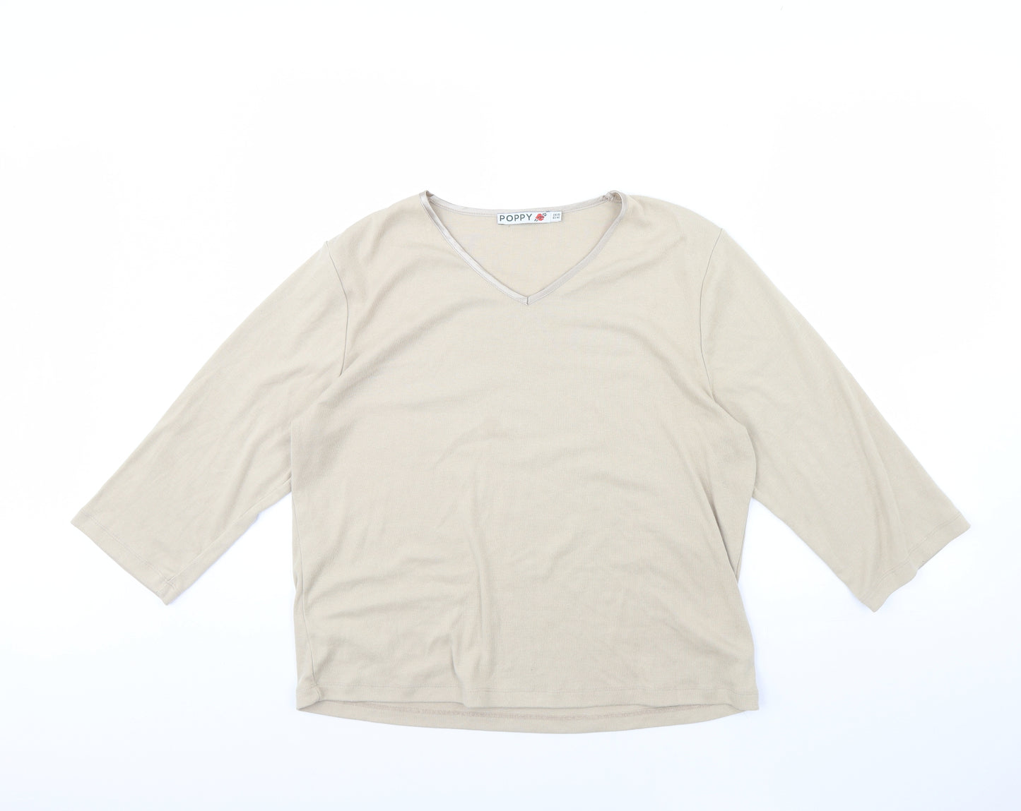Poppy  Womens Beige   Basic Blouse Size 20
