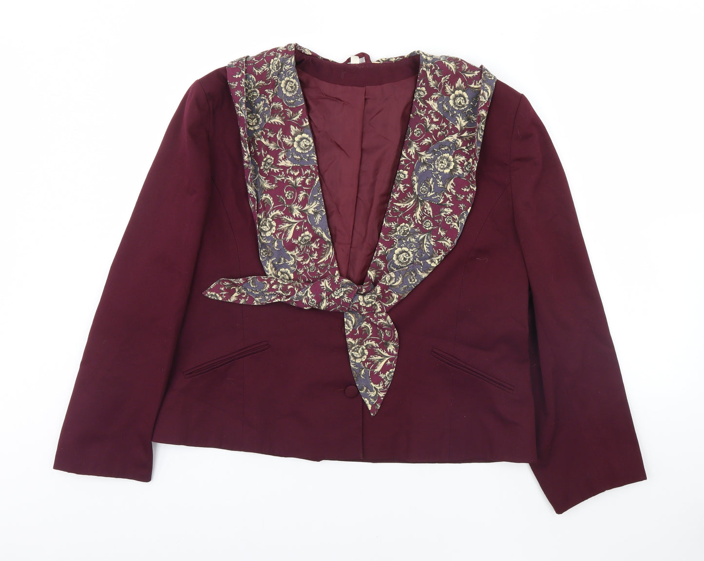 Preworn Womens Purple   Jacket  Size 18  - Shoulder Pads
