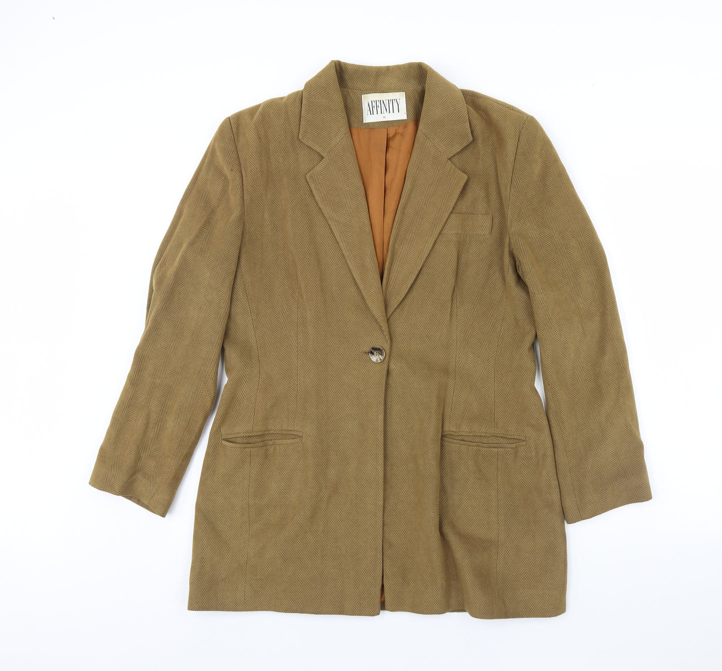 Affinity Womens Brown   Jacket Blazer Size 16