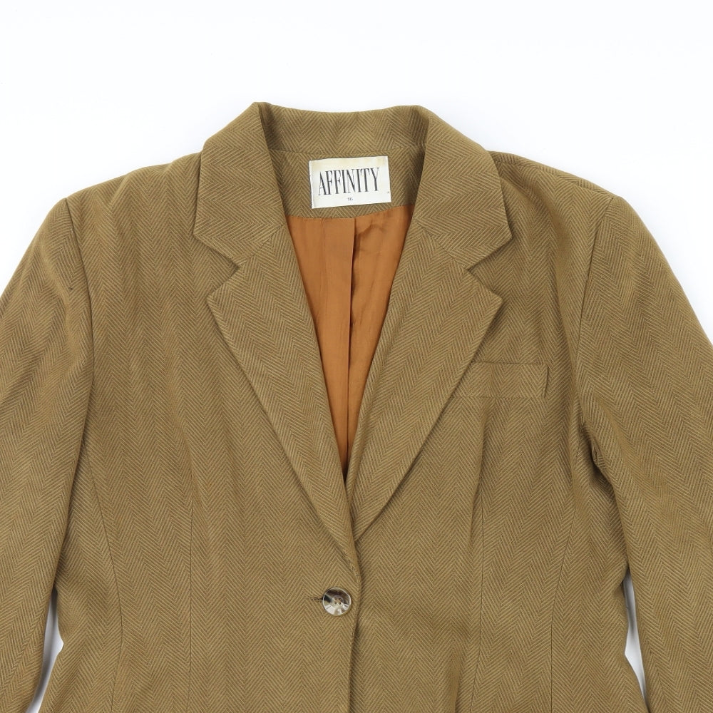 Affinity Womens Brown   Jacket Blazer Size 16