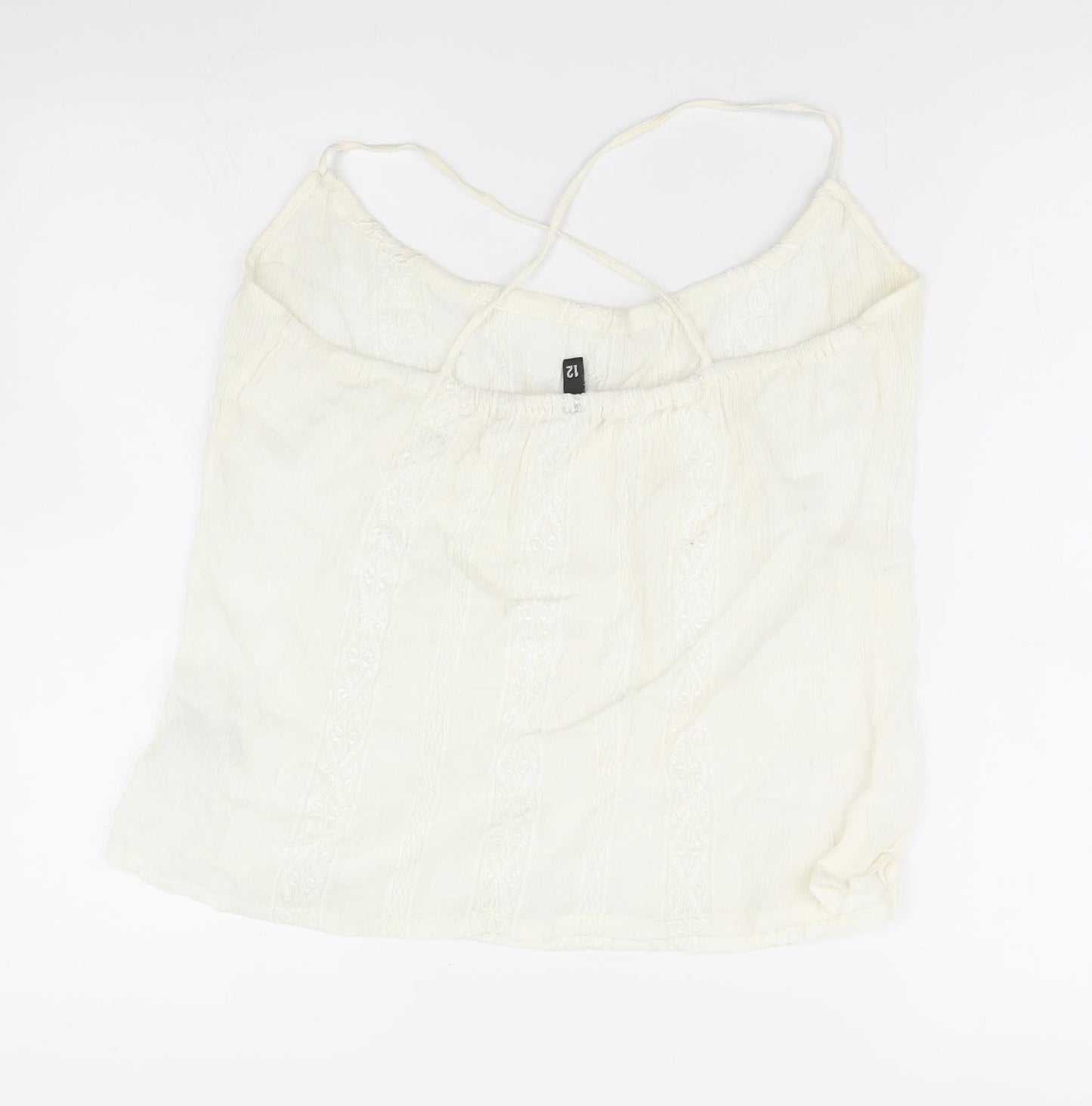 H&M Womens White   Basic Tank Size 12