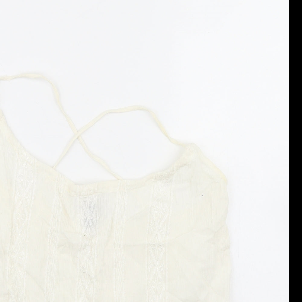 H&M Womens White   Basic Tank Size 12