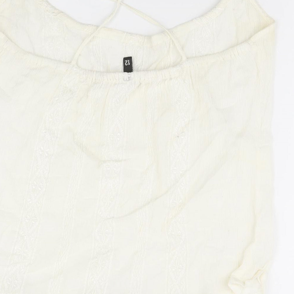 H&M Womens White   Basic Tank Size 12