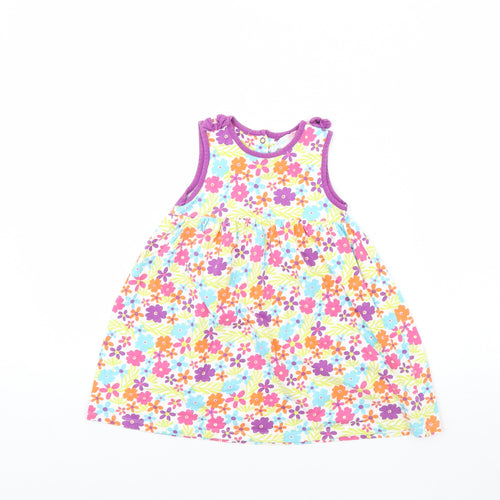 Mothercare Girls White Floral  Fit & Flare  Size 18 Months