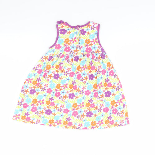 Mothercare Girls White Floral  Fit & Flare  Size 18 Months