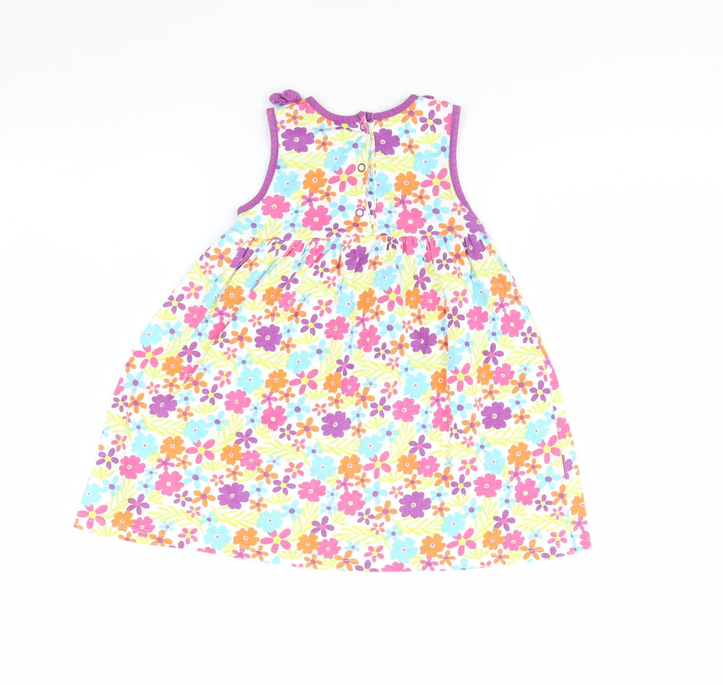 Mothercare Girls White Floral  Fit & Flare  Size 18 Months