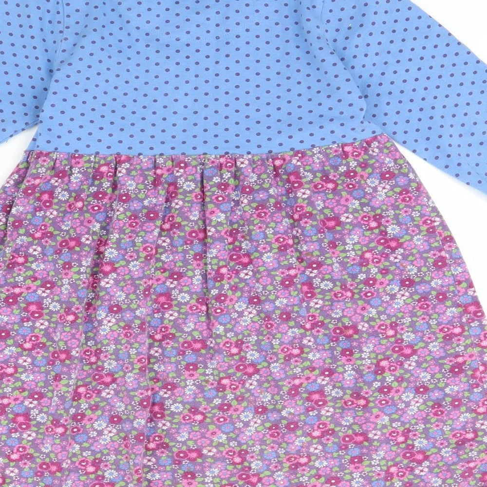 Kite Girls Blue Polka Dot  Fit & Flare  Size 8 Years