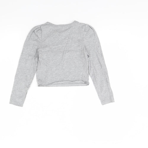 George Girls Grey   Basic T-Shirt Size 8 Years
