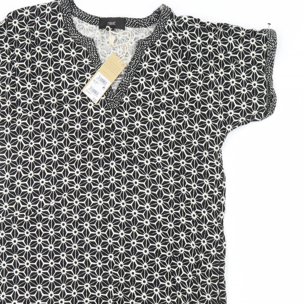 NEXT Womens Black Floral  Shift  Size 12