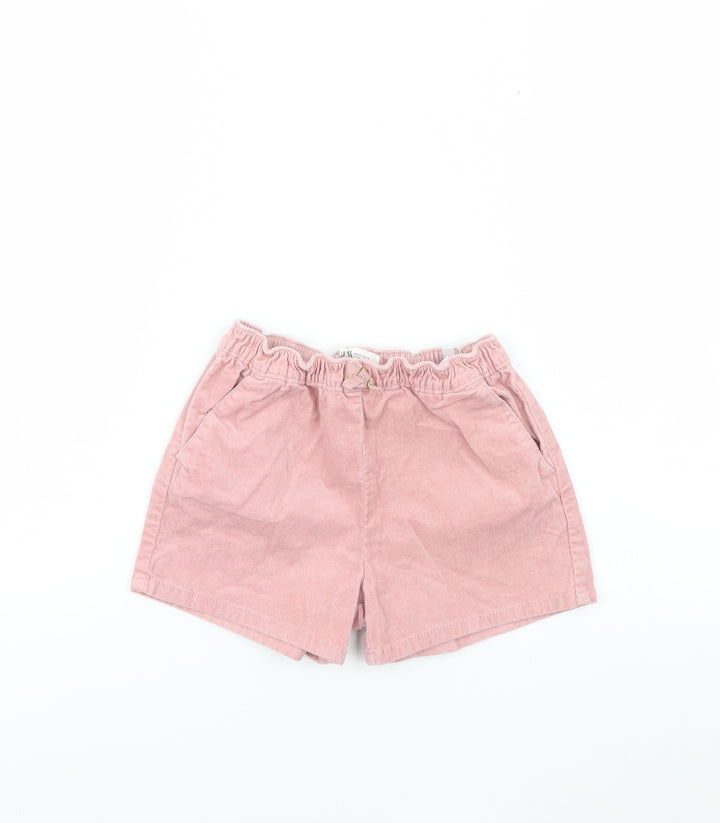 H&M Girls Pink Corduroy Cut-Off Shorts Size 6 Years