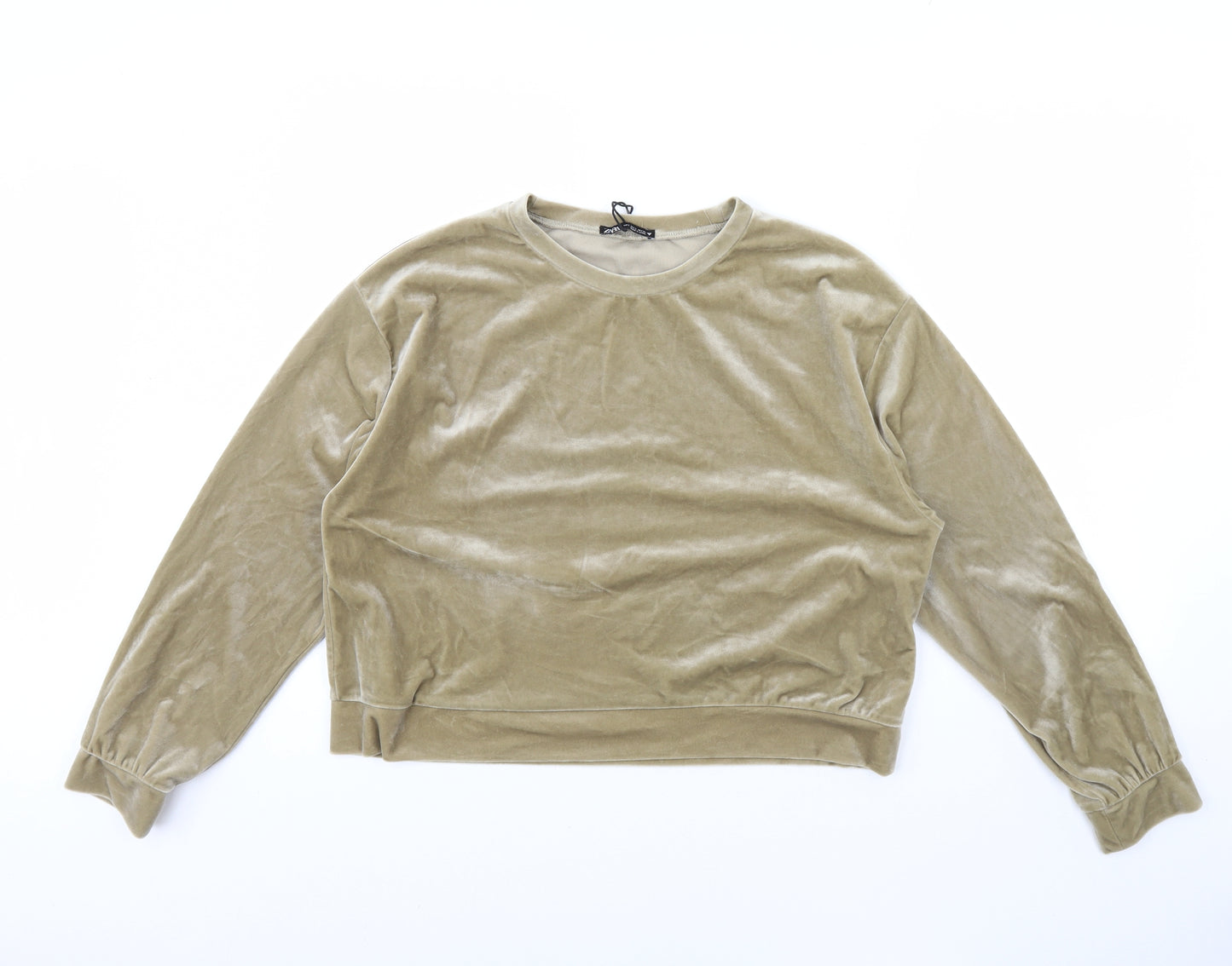 Zara Womens Gold   Pullover Jumper Size L
