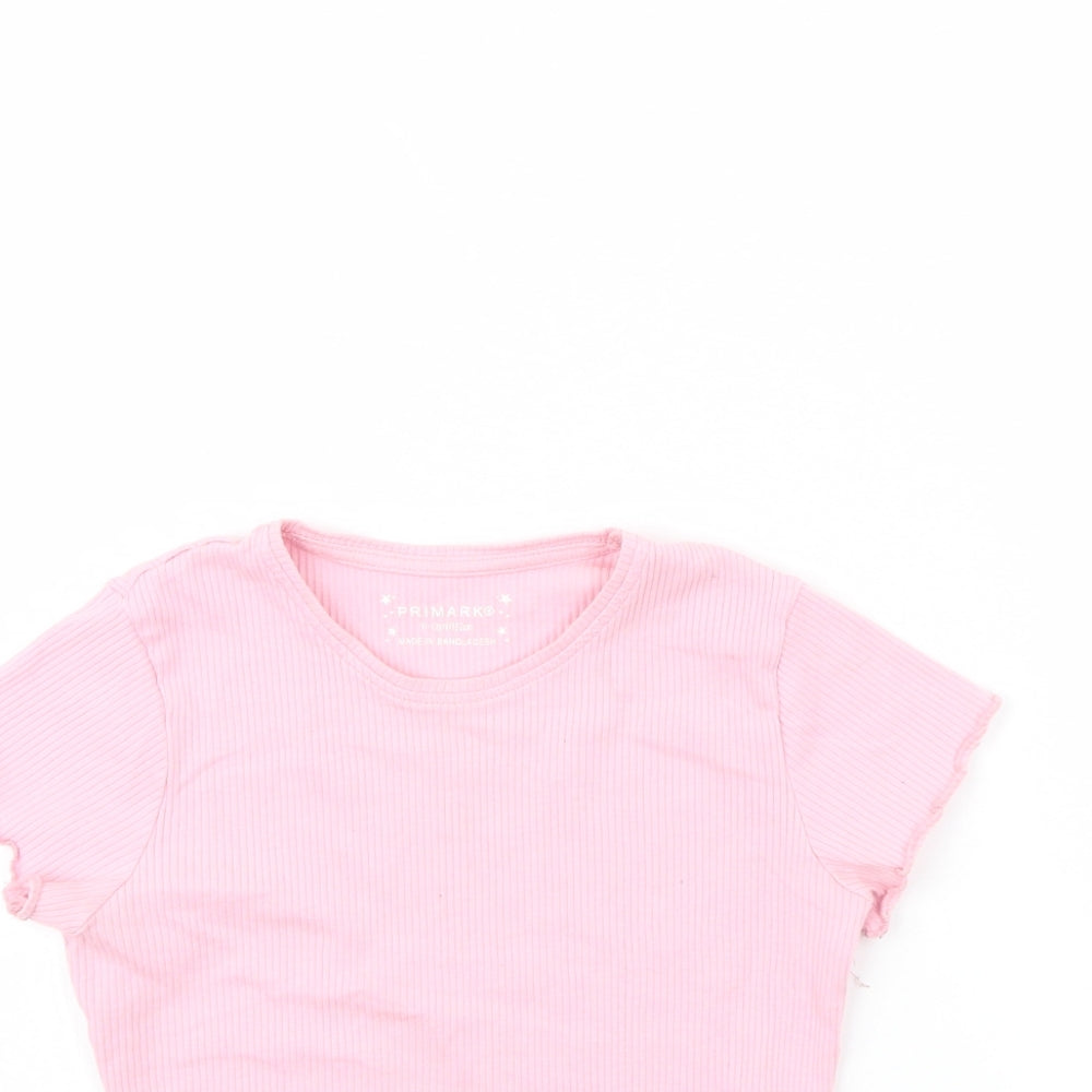 Primark Girls Pink   Basic T-Shirt Size 11 Years