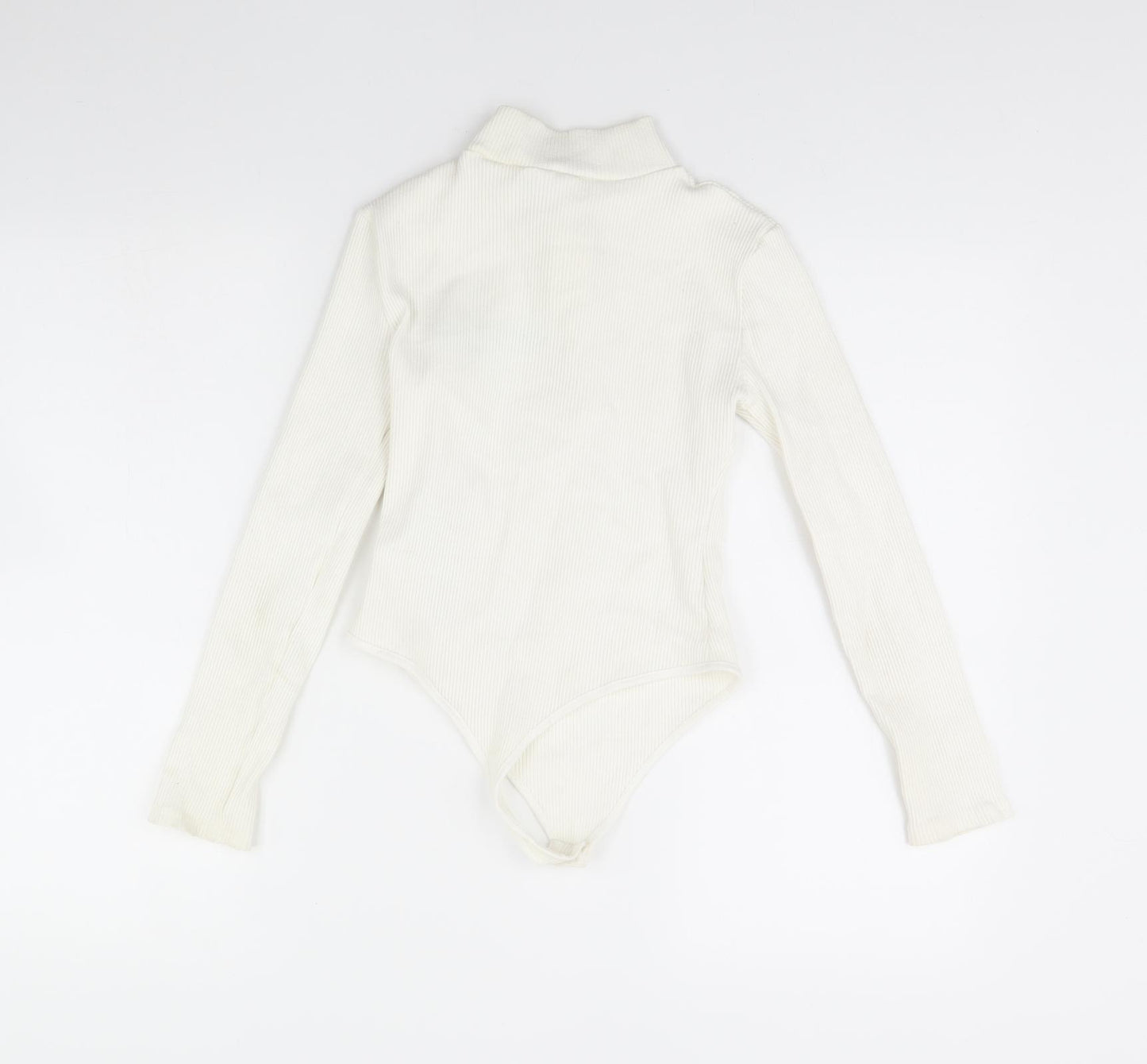 Boohoo Womens White   Bodysuit One-Piece Size 6