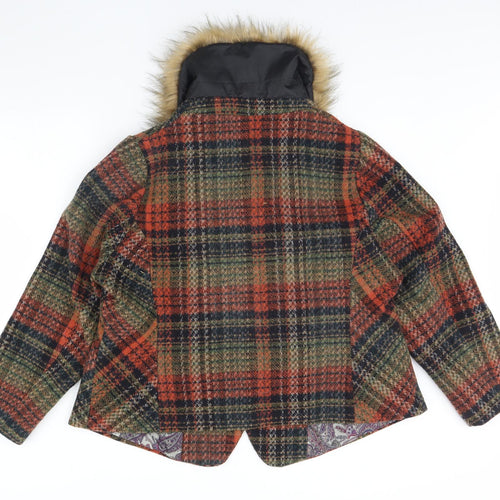 Joe Browns Womens Multicoloured Check  Jacket Coat Size 22