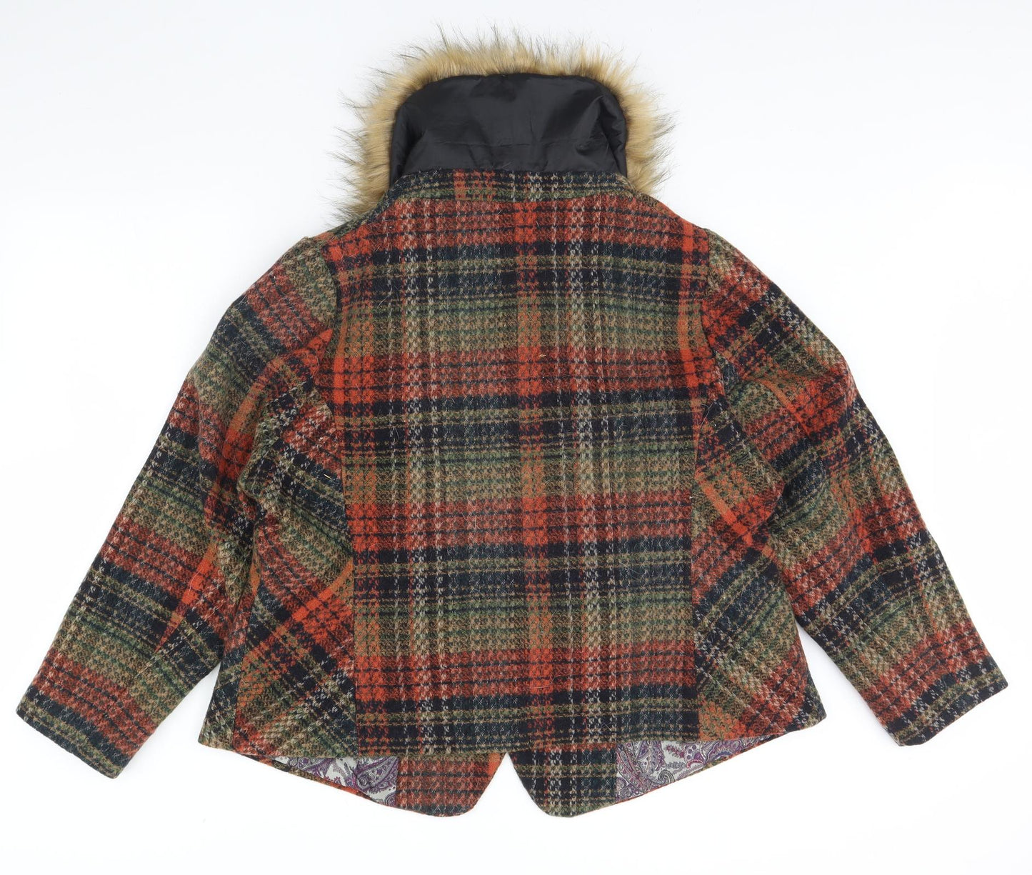 Joe Browns Womens Multicoloured Check  Jacket Coat Size 22