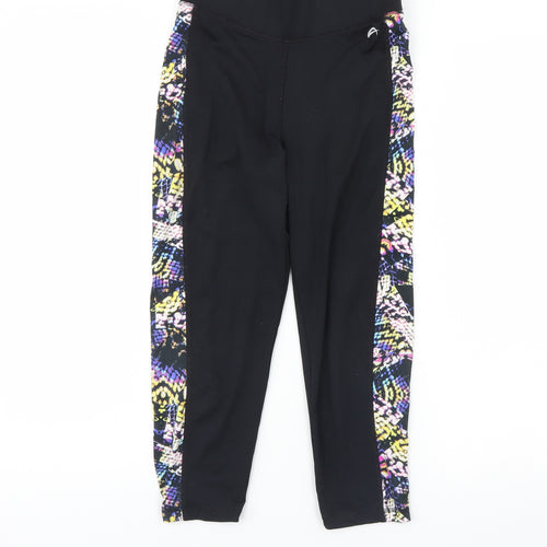 F&F Womens Black   Cropped Leggings Size 6 L20 in