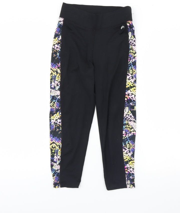 F&F Womens Black   Cropped Leggings Size 6 L20 in