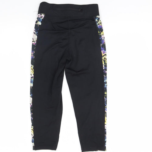 F&F Womens Black   Cropped Leggings Size 6 L20 in