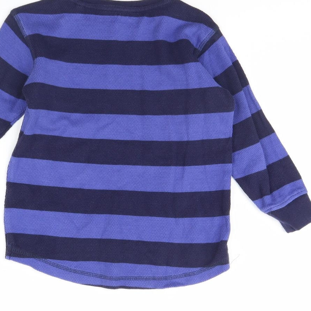 NEXT Boys Blue Striped  Basic T-Shirt Size 3 Years