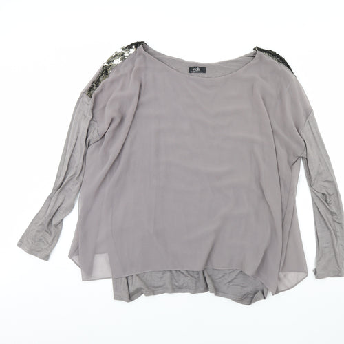 Wallis Womens Grey   Basic Blouse Size L