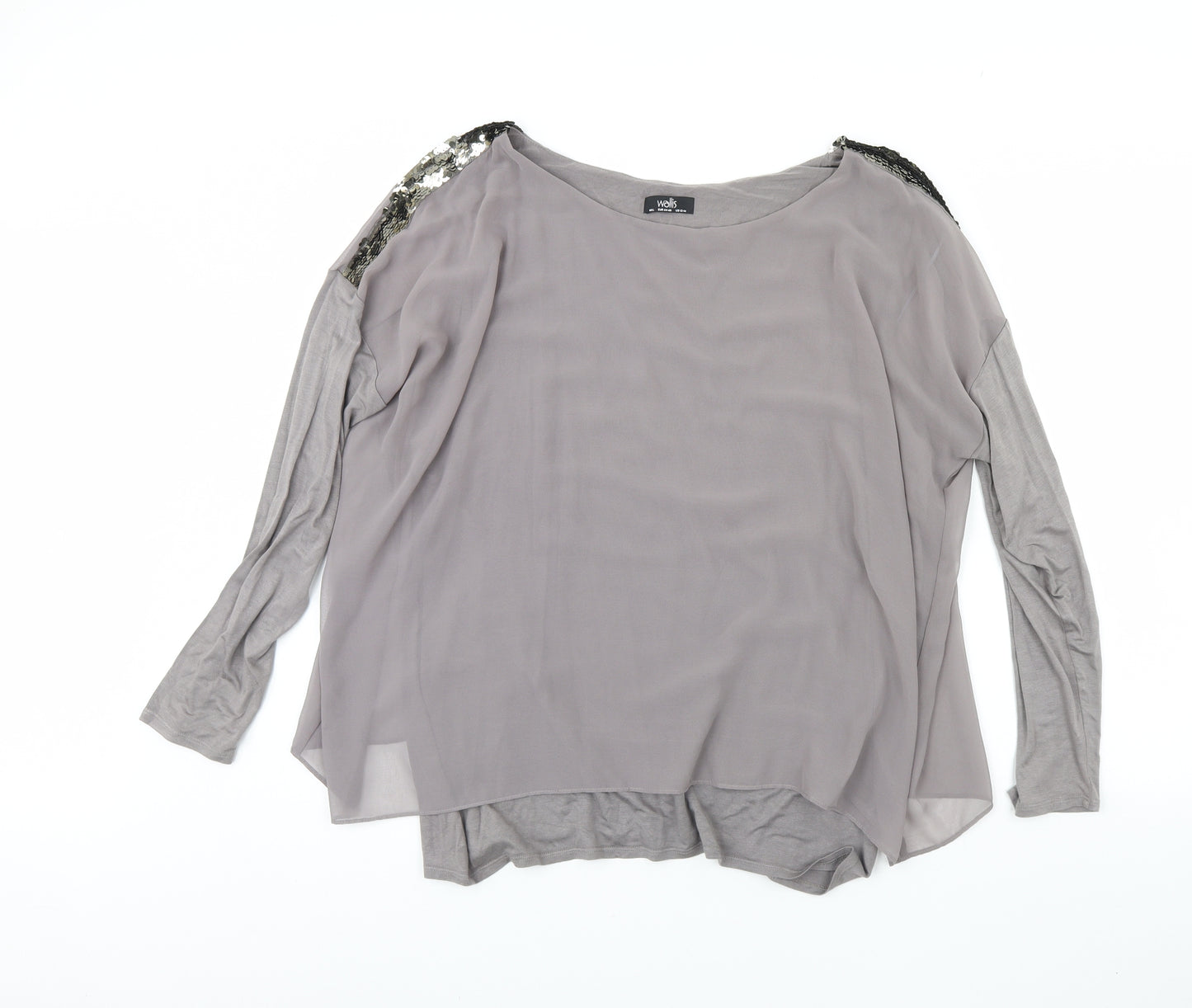 Wallis Womens Grey   Basic Blouse Size L