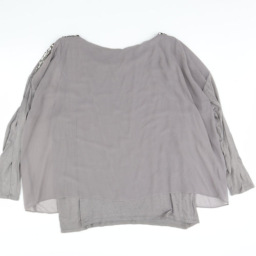 Wallis Womens Grey   Basic Blouse Size L