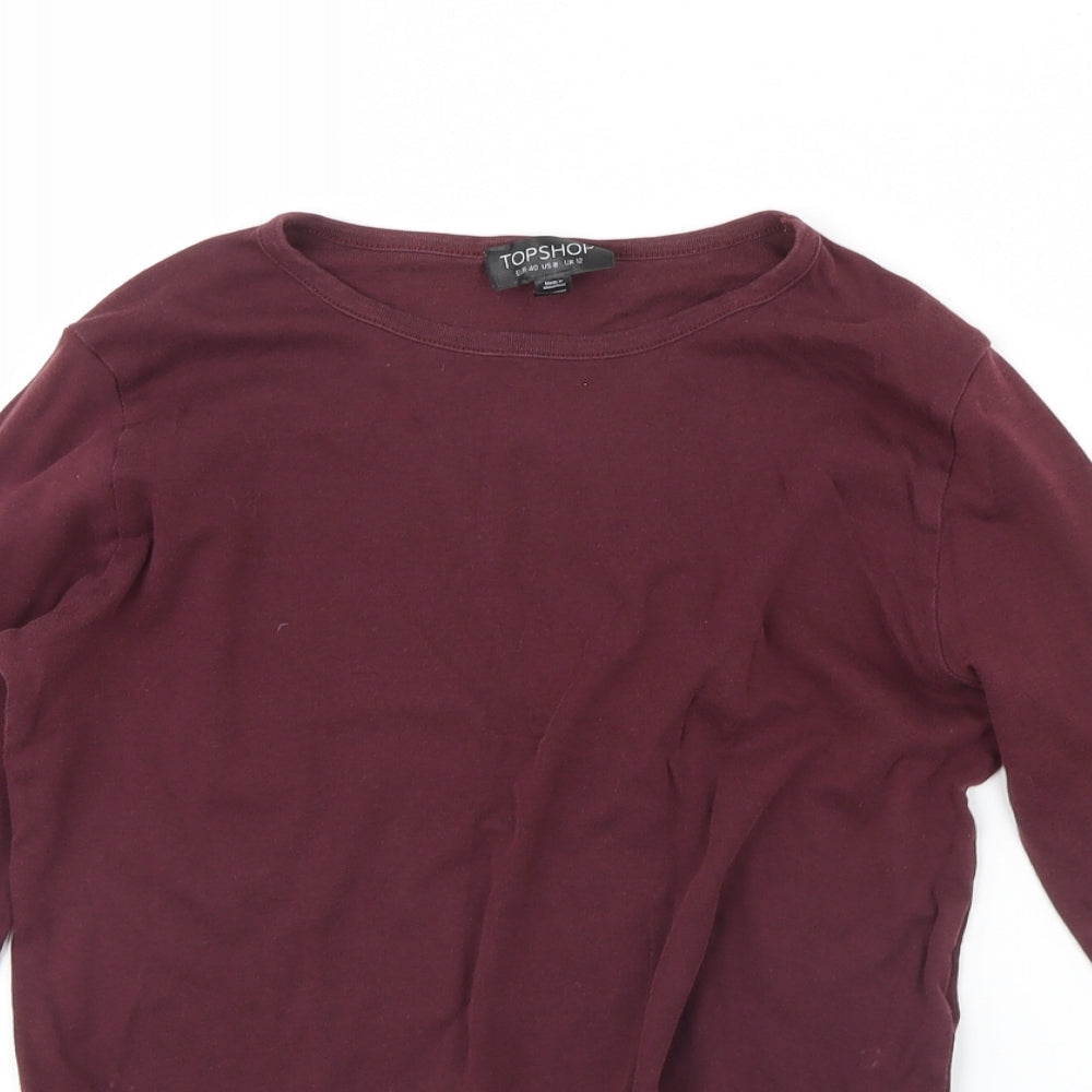 Topshop Womens Purple   Basic Blouse Size 12