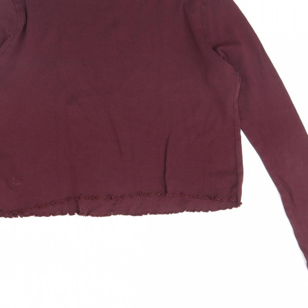 Topshop Womens Purple   Basic Blouse Size 12