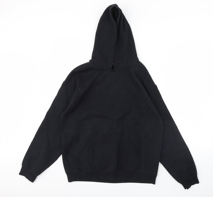 Gildan Mens Black Pullover Hoodie Size M