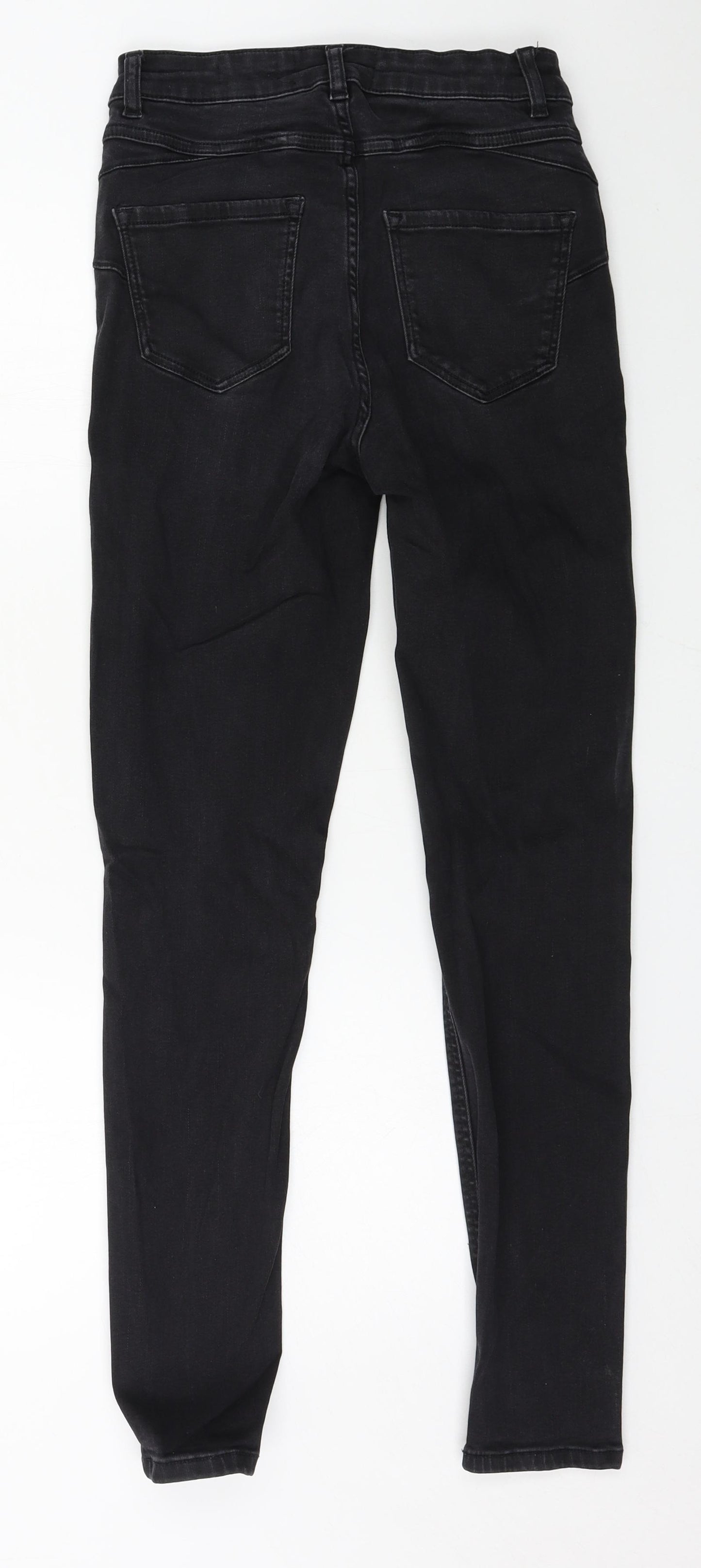 Preworn Womens Black  Denim Skinny Jeans Size 28 in L28 in
