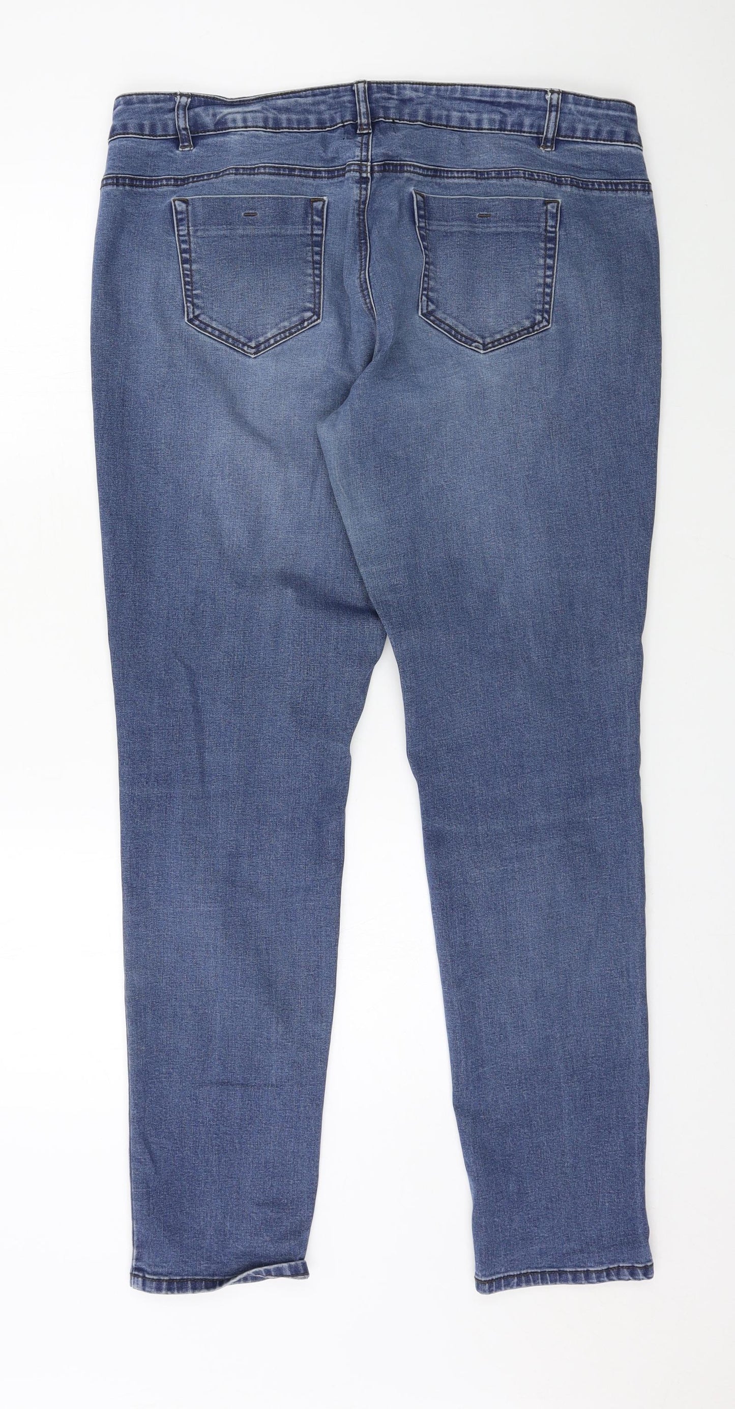 George Womens Blue  Denim Straight Jeans Size 18 L31 in