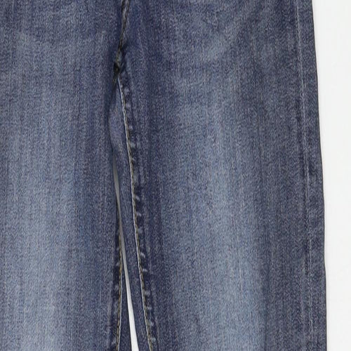H&M Womens Blue  Denim Straight Jeans Size 25 in L27 in