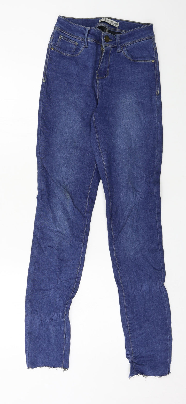 Denim & Co. Womens Blue Denim Skinny Jeans Size 4 L28 in
