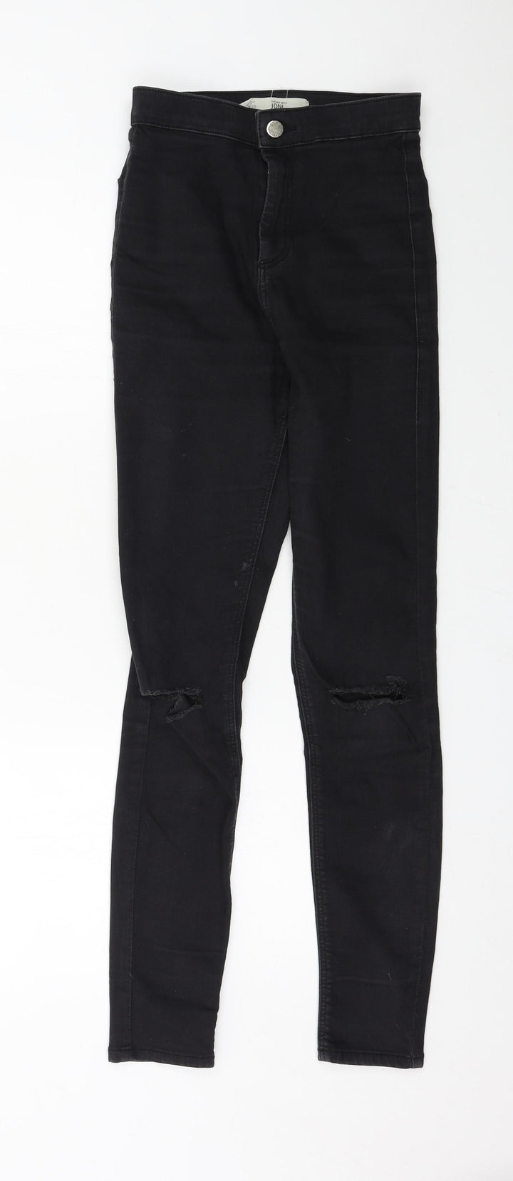 Topshop Womens Black Denim Skinny Jeans Size 26 in L32 in