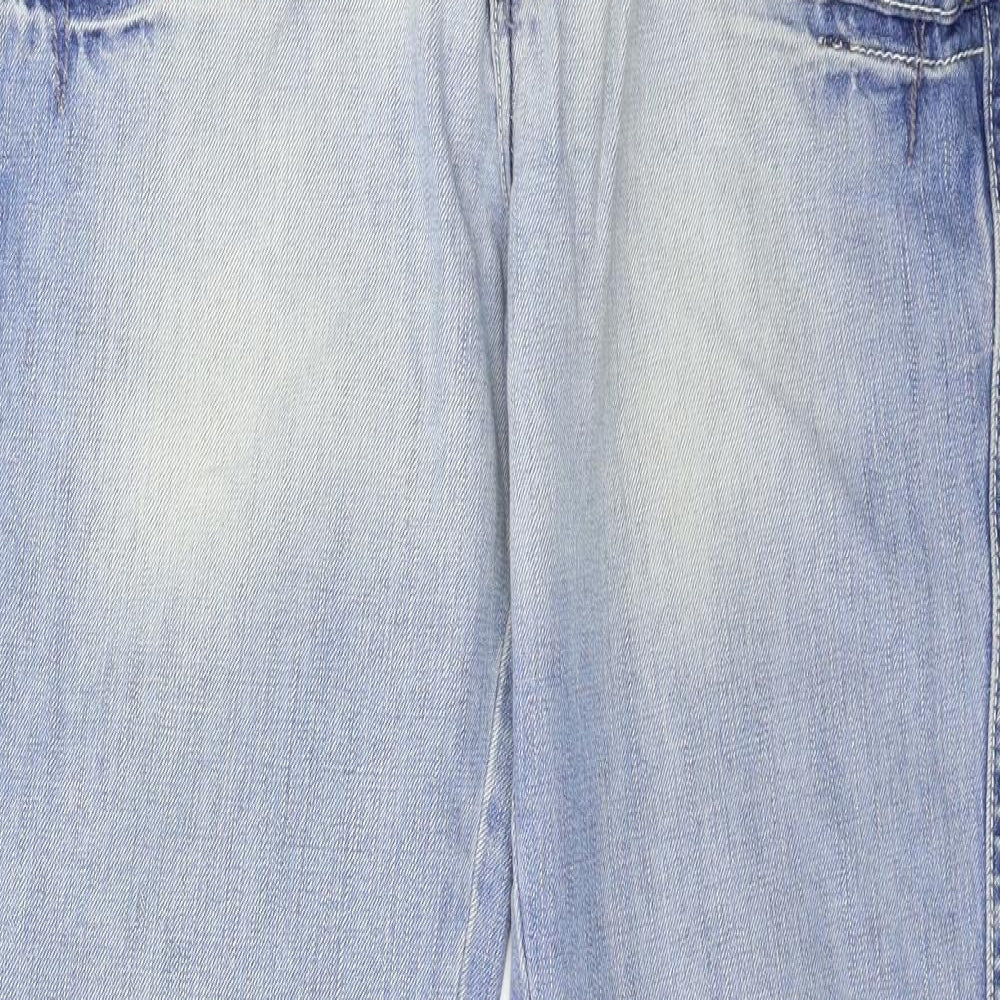 River Island Womens Blue  Denim Straight Jeans Size 14 L29 in